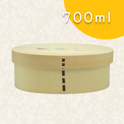 大判型曲げわっぱ弁当箱｜700ml｜白木