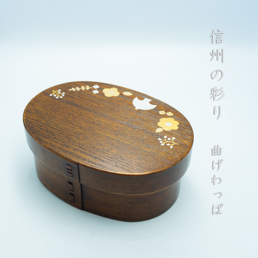 信州の彩り｜曲げわっぱ弁当箱｜450ml｜蒔絵