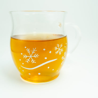 雪華｜マグカップ｜耐熱ガラス｜330ml