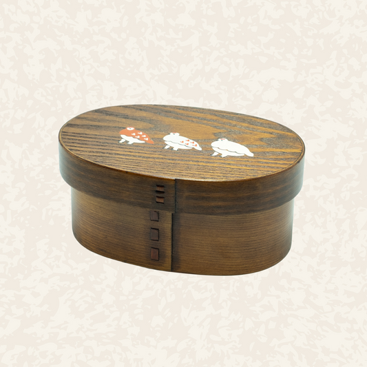 小判型曲げわっぱ弁当箱漆塗り｜470ml｜漆塗り