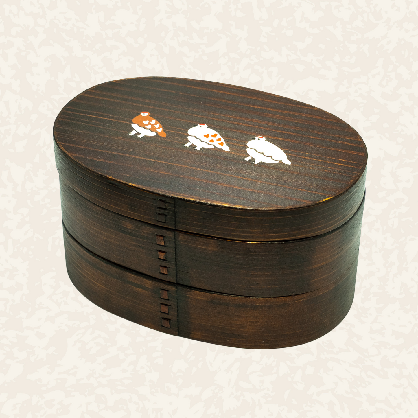 二段曲げわっぱ弁当箱漆塗り｜700ml｜漆塗り